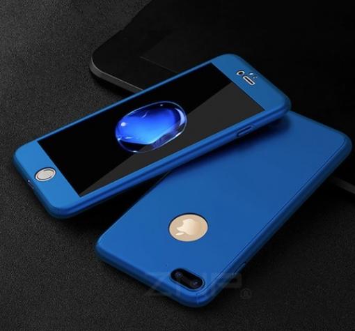 Твърд гръб Magic Skin 360° FULL за Apple iPhone 7 - тъмно син