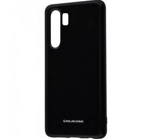 Силиконов калъф / гръб / Molan Cano Glossy Jelly Case за Huawei P30 Pro - черен / гланц / брокат
