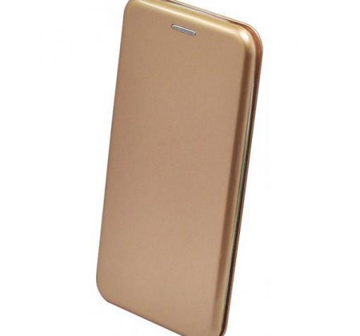 Луксозен кожен калъф Flip тефтер със стойка OPEN за Huawei Y5 2018 - Gold / гланц