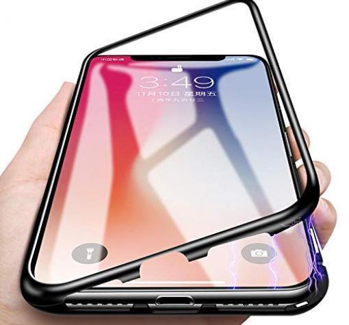 Магнитен калъф Bumper Case 360° FULL за Samsung S24 Ultra - прозрачен / черна