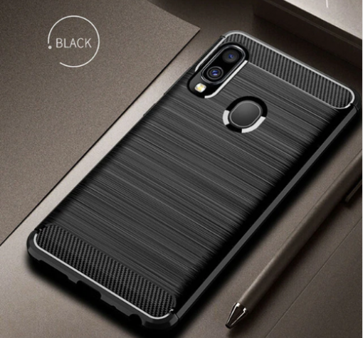 Силиконов калъф / гръб / TPU за Samsung A20s - черен / carbon