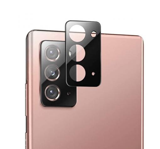 Стъклен протектор / 3D Tempered Glass Camera Lens / за задна камера на Samsung A21s - черен