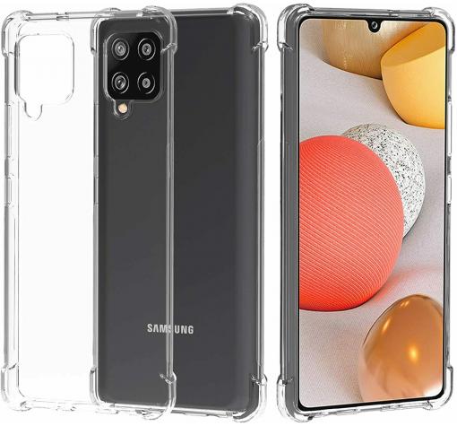 Удароустойчив силиконов калъф / гръб / TPU за Samsung A42 - прозрачен