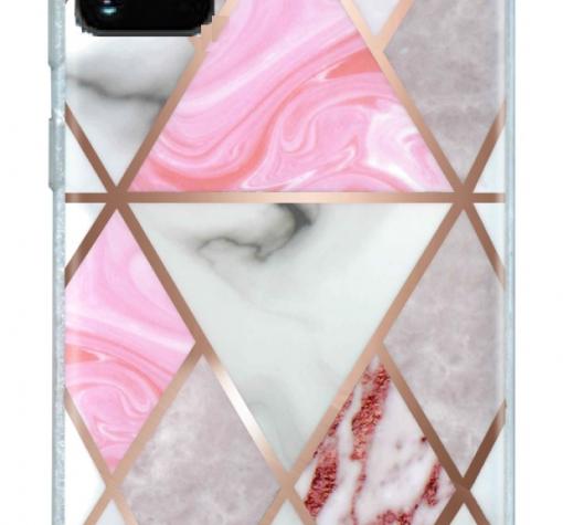 Луксозен силиконов калъф / гръб / TPU Glometric Marble за Samsung A71 - сив