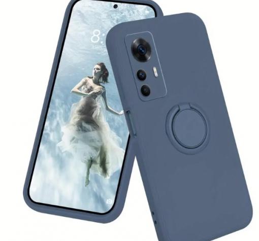 Силиконов твърд гръб TPU кейс / Case Magnetic Finger Ring Car Holder / за Xiaomi 12T - син