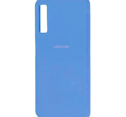 Оригинален гръб Silicone Cover за Samsung A7 2018 A750F - син