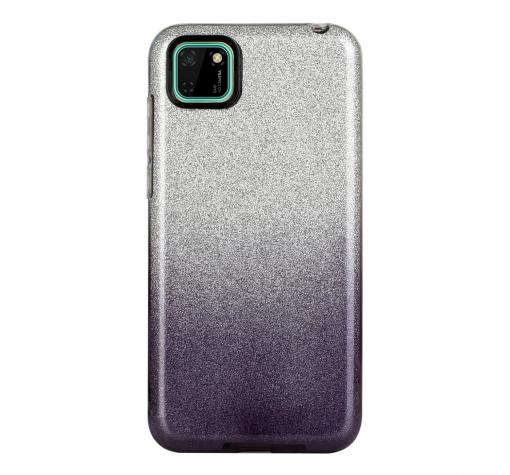 Силиконов калъф / гръб / TPU за Xiaomi Redmi 9C - преливащ / сребристо и черно / брокат
