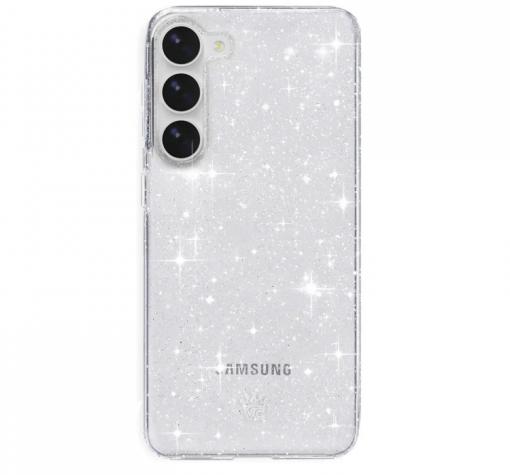 Луксозен силиконов калъф / кейс / Crystal Case за Samsung A16 - прозрачен / брокат