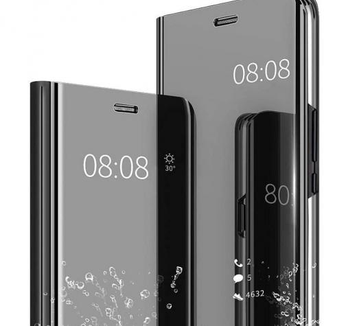 Луксозен калъф Clear View Cover с твърд гръб за Samsung A72 / A72 5G - черен