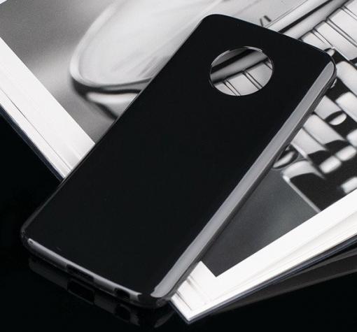 Силиконов калъф / гръб / TPU за Motorola Moto G6 Plus - черен / гланц