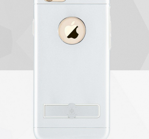 Луксозен заден предпазен твърд гръб TOTU Design за Apple iPhone 6 / iPhone 6s - сребрист алуминиев