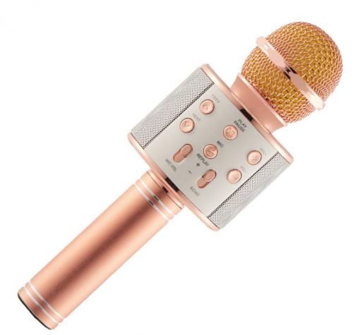 Микрофон / Bluetooth Wireless Microphone Hifi Speaker WS-858 - Rose Gold