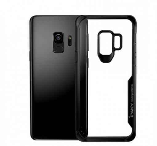 Луксозен твърд гръб със силиконов кант IPAKY за Samsung S9 Plus G965 - прозрачен