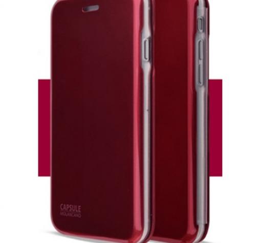 Луксозен кожен калъф Flip тефтер със стойка OPEN за Apple iPhone XR - бял / гланц