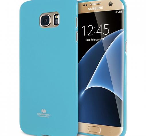 Луксозен силиконов калъф / гръб / TPU Mercury GOOSPERY Jelly Case за Samsung S7 Edge G935 - светло син