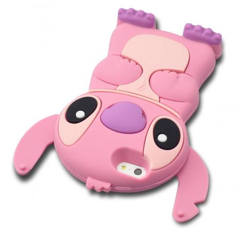Силиконов калъф / гръб / TPU 3D за Apple iPhone 6 4.7'' - Stitch / розов — снимка 2