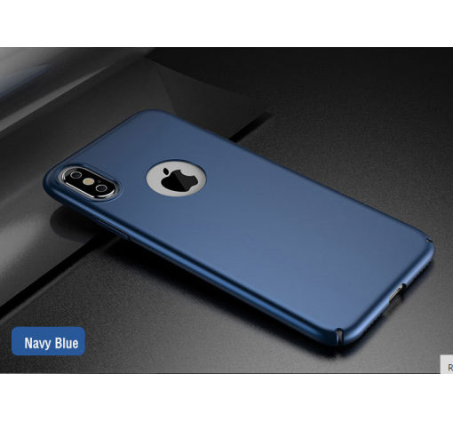 Луксозен твърд гръб за Apple iPhone X - тъмно син