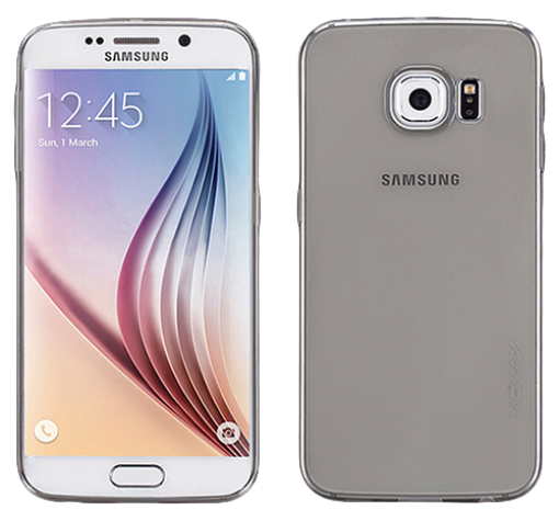 Ултра тънък силиконов калъф / гръб / TPU Ultra Thin MOMAX за Samsung S6 Edge G925 - сив / прозрачен