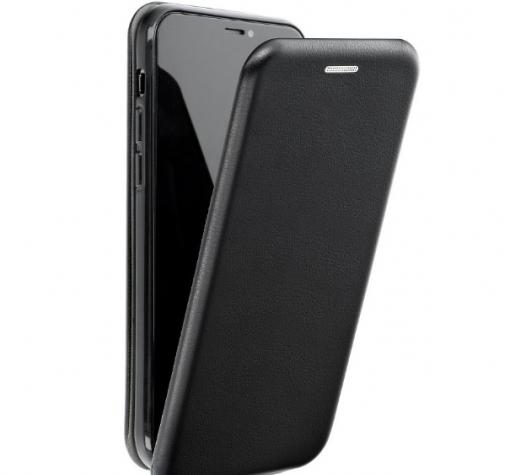 Кожен калъф Flip тефтер Flexi Elegance със силиконов гръб за Samsung A21s - черен
