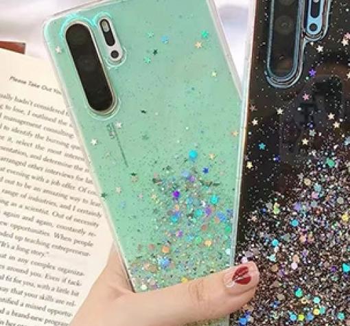 Силиконов калъф / гръб / TPU за Huawei Y6 2019 / Honor 8A - брокат / мента