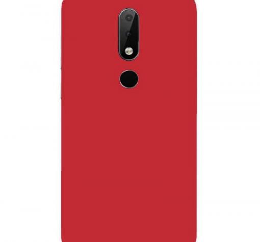 Силиконов калъф / гръб / TPU за Nokia 3.1 Plus - червен / мат