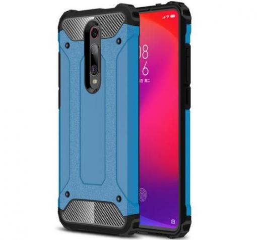 Силиконов гръб TPU Spigen Hybrid с твърда част за Xiaomi Mi 9T - син