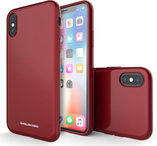 Силиконов калъф / гръб / TPU MOLAN CANO Jelly Case за Samsung A10 - бордо / брокат