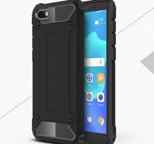 Силиконов гръб TPU Spigen Hybrid с твърда част за Xiaomi RedMi 6A - черен