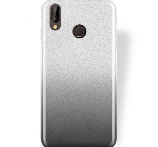 Силиконов калъф / гръб / TPU за Xiaomi RedMi S2 - преливащ / сребристо и сиво / брокат