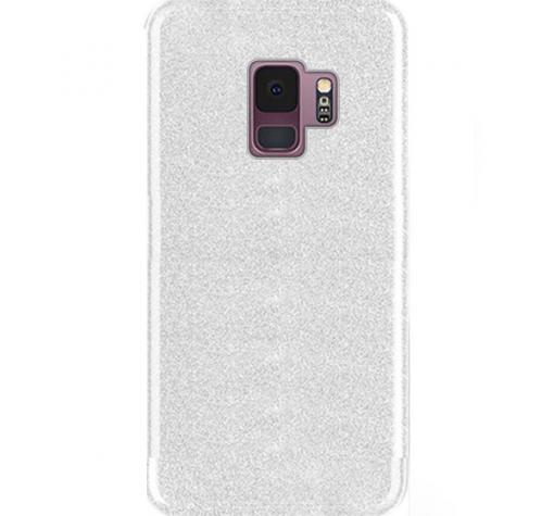Силиконов калъф / гръб / TPU за Samsung A6 2018 - сребрист / брокат