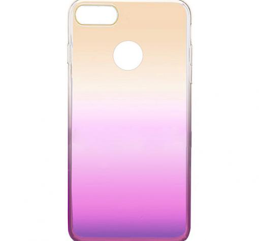 Силиконов калъф / гръб / TPU Ombre Case за Huawei P Smart Plus - преливащ / златисто и лилаво