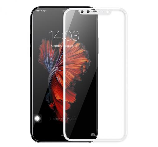 3D full cover Tempered glass screen protector Apple iPhone X / Извит стъклен скрийн протектор Apple iPhone X