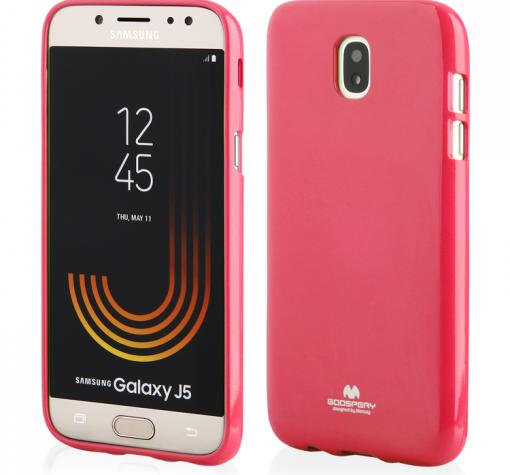 Луксозен силиконов калъф / гръб / TPU Mercury GOOSPERY Jelly Case за Samsung J5 2017 J530 - розов