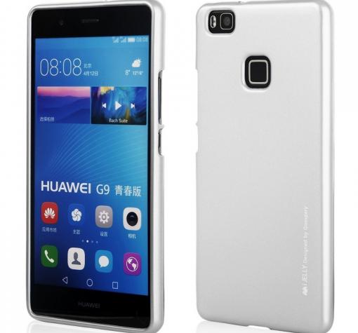 Луксозен силиконов калъф / гръб / TPU MERCURY i-Jelly Case Metallic Finish за Huawei Honor 8 Lite - сребрист