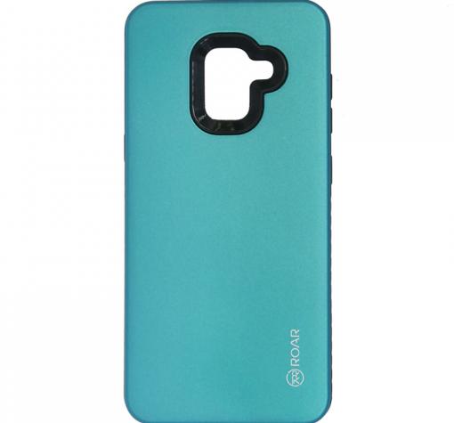 Луксозен силиконов калъф / гръб / TPU Roar Mil Grade Hybrid Case за Samsung A6 Plus 2018 - тюркоаз