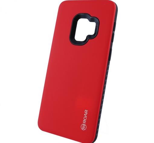 Луксозен силиконов калъф / гръб / TPU Roar Mil Grade Hybrid Case за Samsung S9 G960 - червен