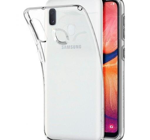 Луксозен силиконов калъф / гръб / TPU 2.0mm за Samsung A20e - прозрачен