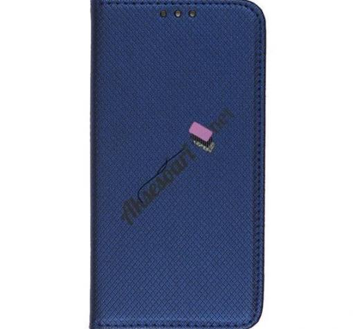 Кожен калъф Flip тефтер Flexi със стойка за Sony Xperia E5 - тъмно син / ромбове