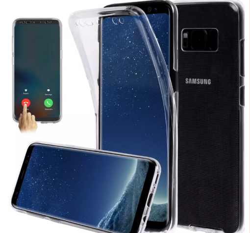 Силиконов калъф / гръб / 360° за Samsung S10 Plus - прозрачен / 2 части / лице и гръб