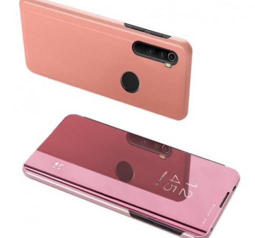 Луксозен калъф Clear View Cover с твърд гръб за Huawei Honor 9X - Rose Gold