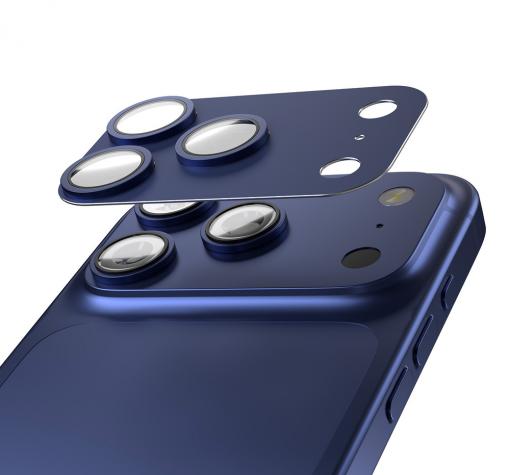 Високо качествен протектор Etteri за задна камера пълна защита за iPhone 17 Pro - син