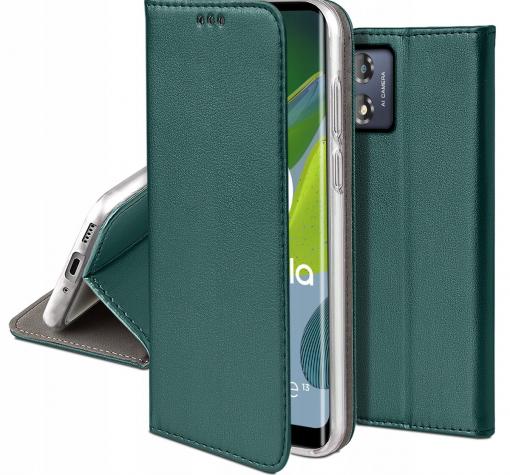 Кожен калъф Magnet Book със стойка за Samsung A54 5G - тъмнозелен