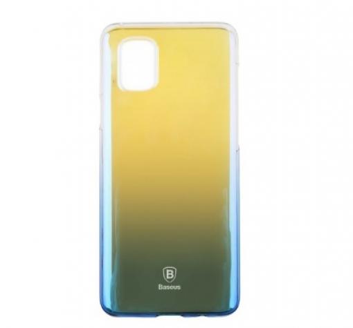 Луксозен гръб Baseus Glaze Case за Huawei P40 lite - преливащ / прозрачно и синьо
