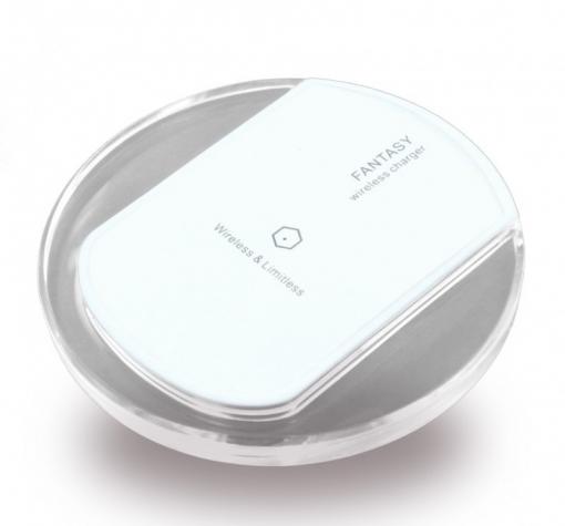 Универсално зарядно за безжично захранване / Fantasy Wireless Charger Pad Qi Standard - бяло