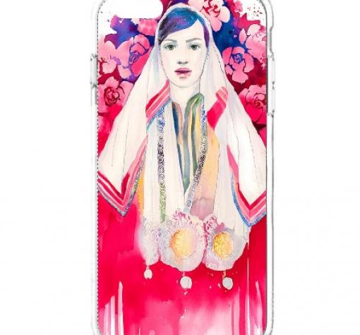 Силиконов калъф / гръб / TPU за Apple iPhone 7 / iPhone 8 - Мома с рози