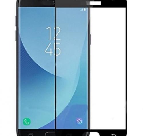 3D full cover Tempered glass screen protector Samsung J7 2017 J730 / Извит стъклен скрийн протектор Samsung J7 2017 J730 - черен