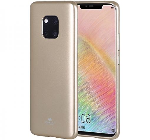 Луксозен силиконов калъф / гръб / TPU Mercury GOOSPERY Jelly Case за Huawei Mate 20 Pro - златист