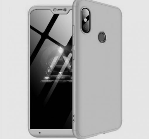 Твърд гръб Magic Skin 360° FULL за Xiaomi RedMi 6 Pro / Xiaomi Mi A2 Lite - сребрист