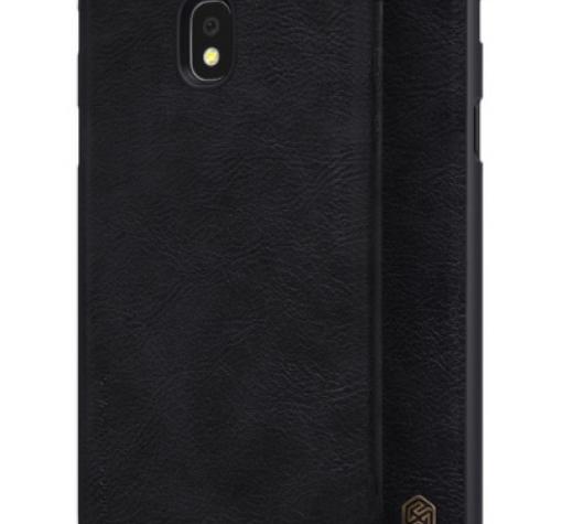 Луксозен кожен калъф Flip тефтер Nillkin QIN Series за Samsung J3 2017 J330 - черен
