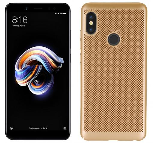 Луксозен твърд гръб за Xiaomi RedMi 6 Pro / Xiaomi Mi A2 Lite - златист / Grid